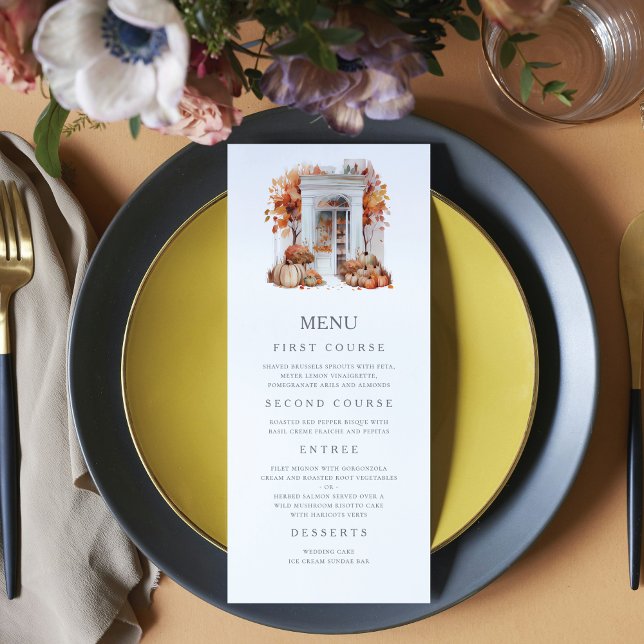 White Front Door Autumn Wedding Menu (Creator Uploaded)