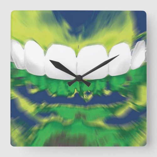 White Front Teeth Design Dentist Wall Clock