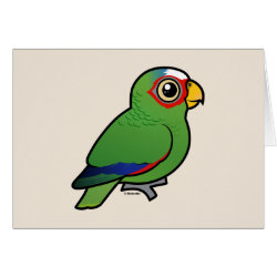 Birdorable White-fronted Parrot Greeting Card