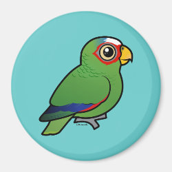 Birdorable White-fronted Parrot Round Magnet