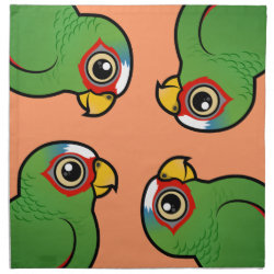 Birdorable White-fronted Parrot Cloth Napkins (set of 4) dinner 20