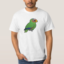 Birdorable White-fronted Parrot Men's Crew Value T-Shirt