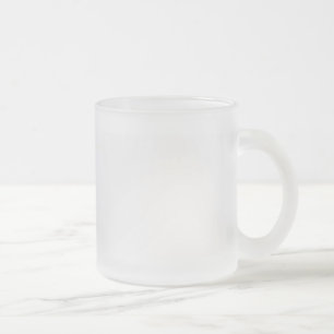 White Frosted Glass Coffee Mug