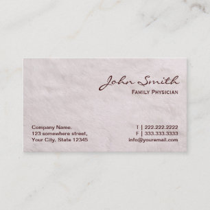 White Fur Family Physician Business Card
