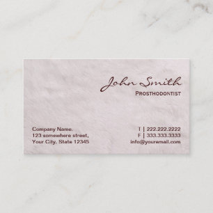 White Fur Prosthodontics Business Card
