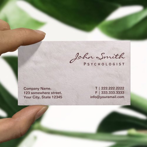 White Fur Psychologist Business Card