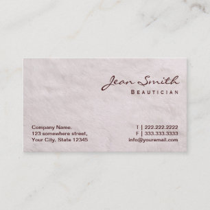 White Fur Texture Beautician Business Card