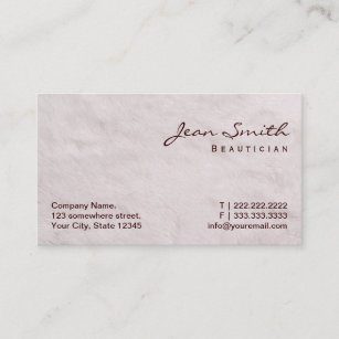 White Fur Texture Beautician Business Card