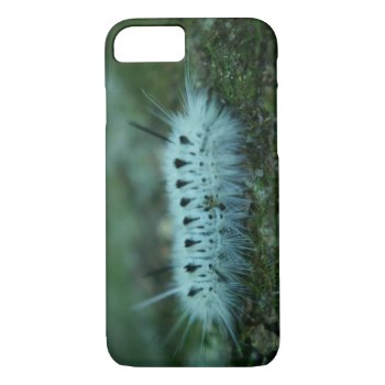 White Fuzzy Caterpillar Iphone 7 Barely There Case by StormythoughtsGifts at Zazzle