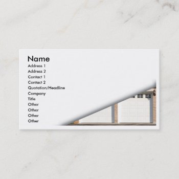 White-garage-doors Business Card by Dreamleaf_Printing at Zazzle