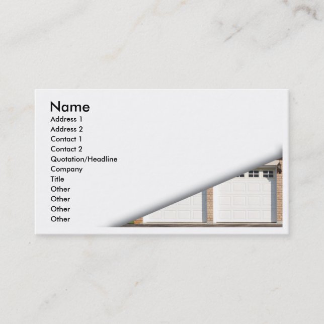white-garage-doors business card (Front)