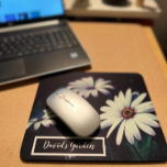 White Garden Flowers Adorable Live Love Laugh Mouse Pad<br><div class="desc">Beautiful white leaf flowers from my dad's garden.  Motivational saying 'Live Love Laugh' can be personalized with anything you like.</div>