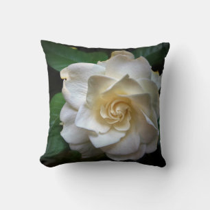 White Gardenia Flower Pillows