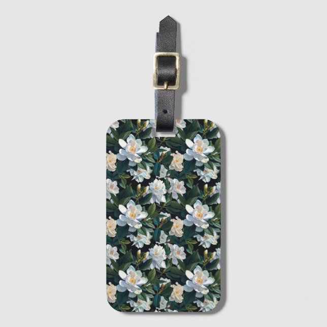 White Gardenia  Luggage Tag (Front Vertical)