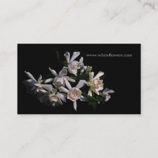 White Gardenias Floral Business Card