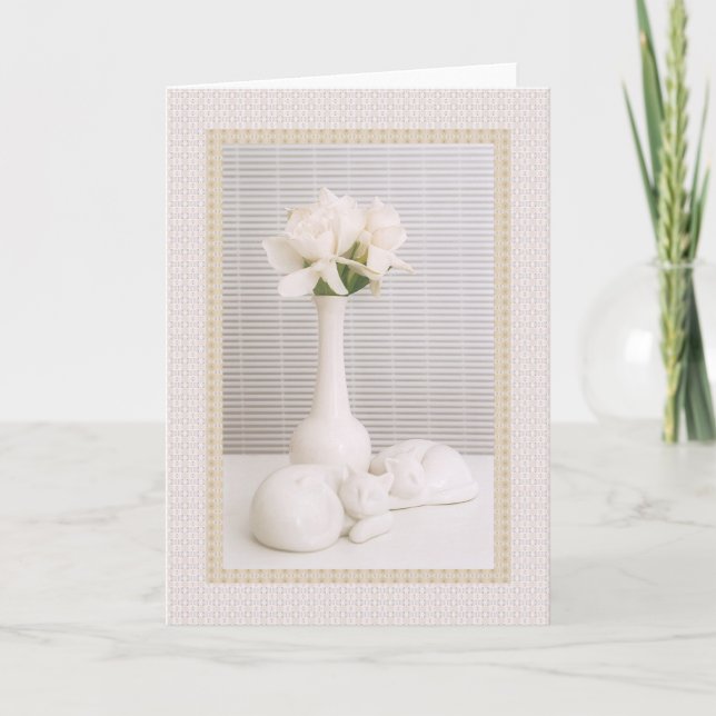 White gardenias & friends card (Front)