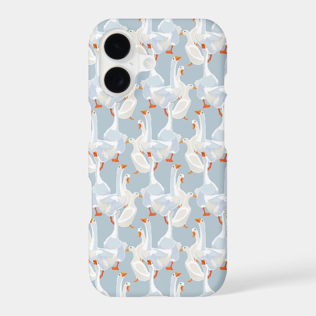 White Geese Pattern Iphone Case (Back)