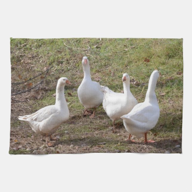 White Geese Towel (Horizontal)