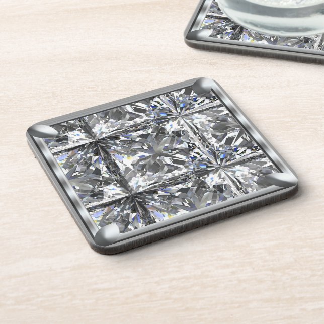 White Gem Drink Coaster (Left Side)