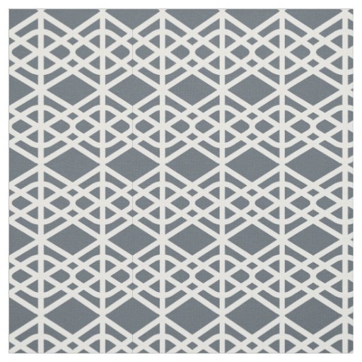 White geometric on dark background fabric 1