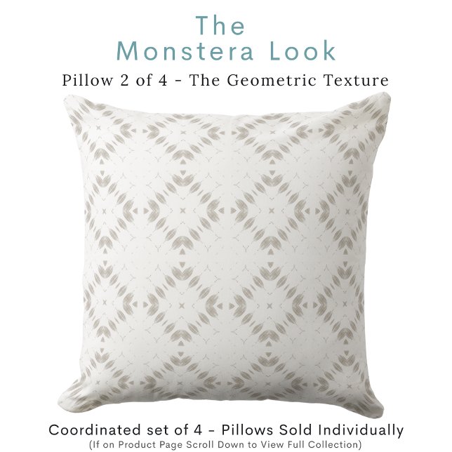 White Geometric Throw Pillow (Creator Uploaded)