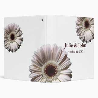 White Gerbera Daisies/ Wedding Binder