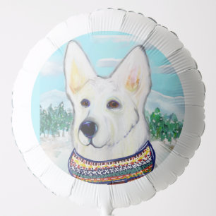 White German Shepherd Balloon