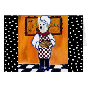 WHITE GERMAN SHEPHERD CHEF CARDS
