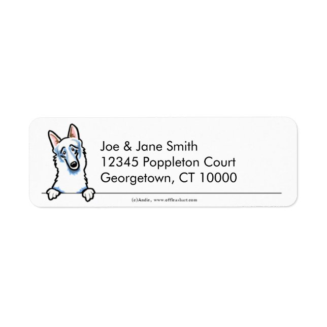 White German Shepherd Clean & Simple Label (Front)