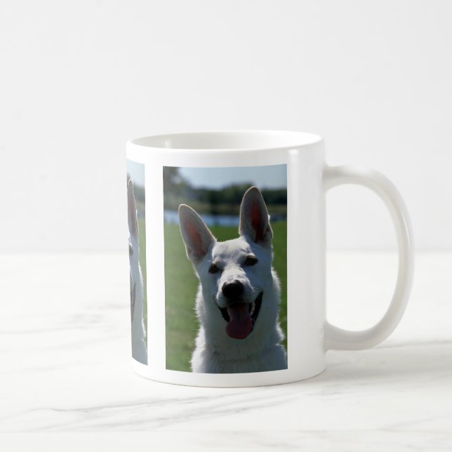 White German Shepherd Coffee Mug (Right)