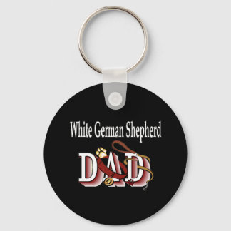 white german shepherd dad Keychain