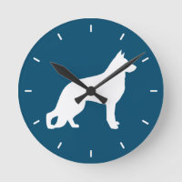 White German Shepherd Dog GSD K9 Silhouette
