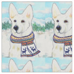 White German Shepherd Fabric