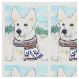 White German Shepherd Fabric