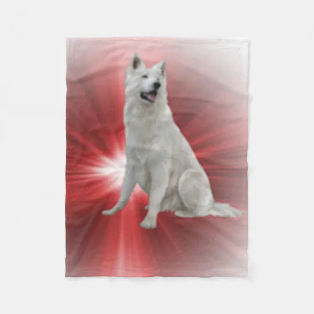 White German Shepherd Fleece Blanket Zazzle