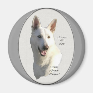 White German Shepherd Gifts Magnet