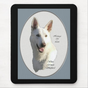 White German Shepherd Gifts Mouse Pad