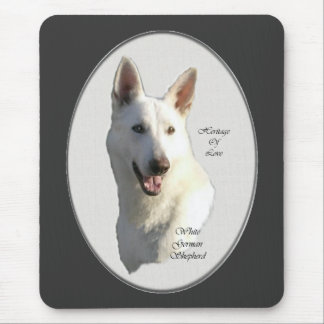 White German Shepherd Gifts Mouse Pad