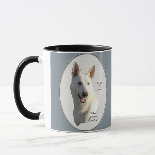 White German Shepherd Gifts Mug (Left)