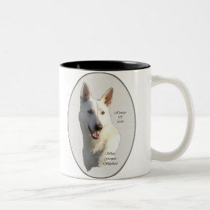 White German Shepherd Gifts Two-Tone Coffee Mug