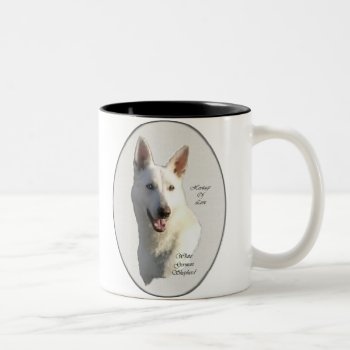 White German Shepherd Gifts Two-tone Coffee Mug by DogsByDezign at Zazzle