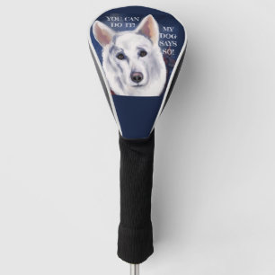 WHITE GERMAN SHEPHERD GOLF HEAD COVER