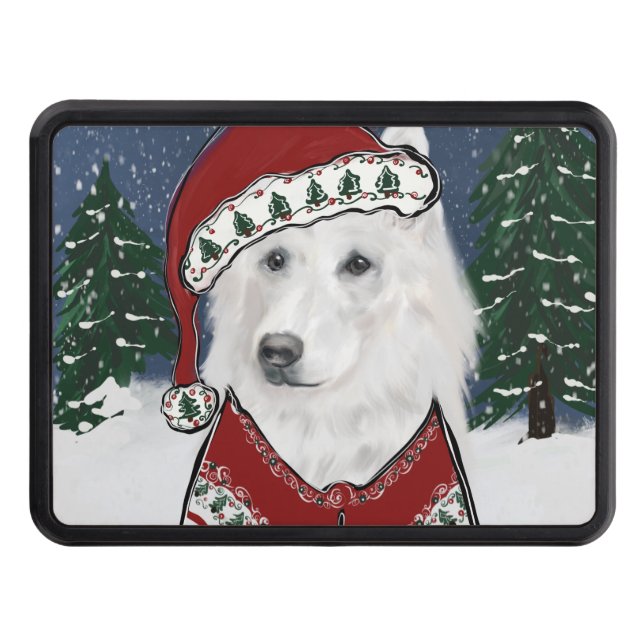 White German Shepherd  Hitch Cover (Front)