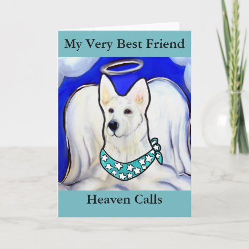 White German Shepherd Holiday Card