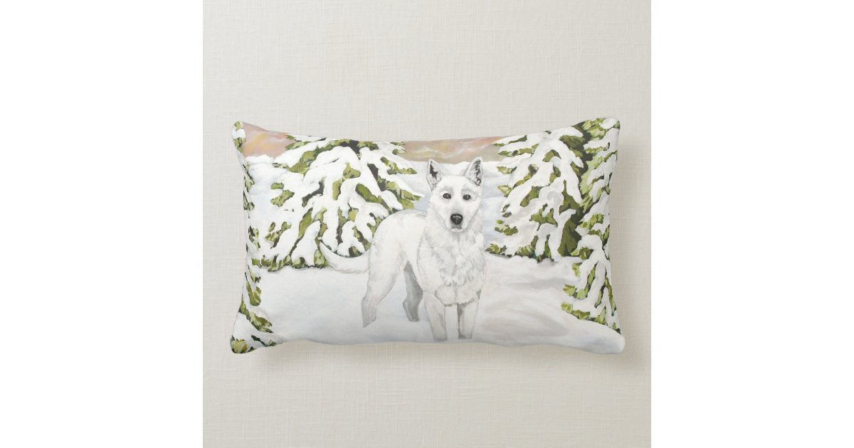german shepherd christmas pillow