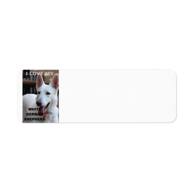 white german shepherd love w pic label (Front)