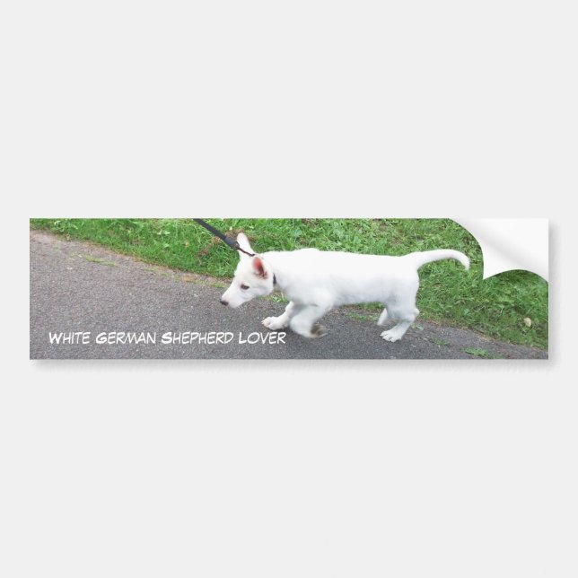 White German Shepherd Lover Bumper Sticker (Front)