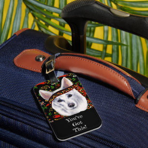 WHITE GERMAN SHEPHERD MEXICO LUGGAGE TAG