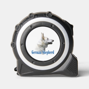 White German Shepherd Name - Button Tape Measure