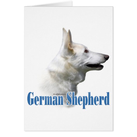 White German Shepherd Name Cards (Front)